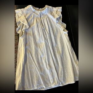 Old navy white peasant babydoll top size xs